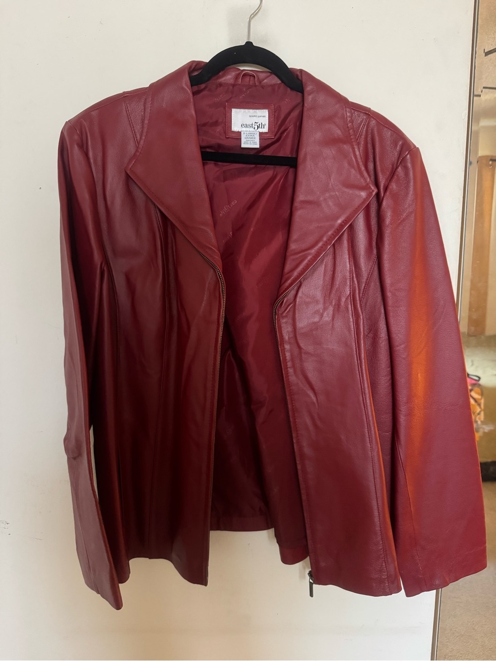 East 5th Women's Burgundy Leather Jacket